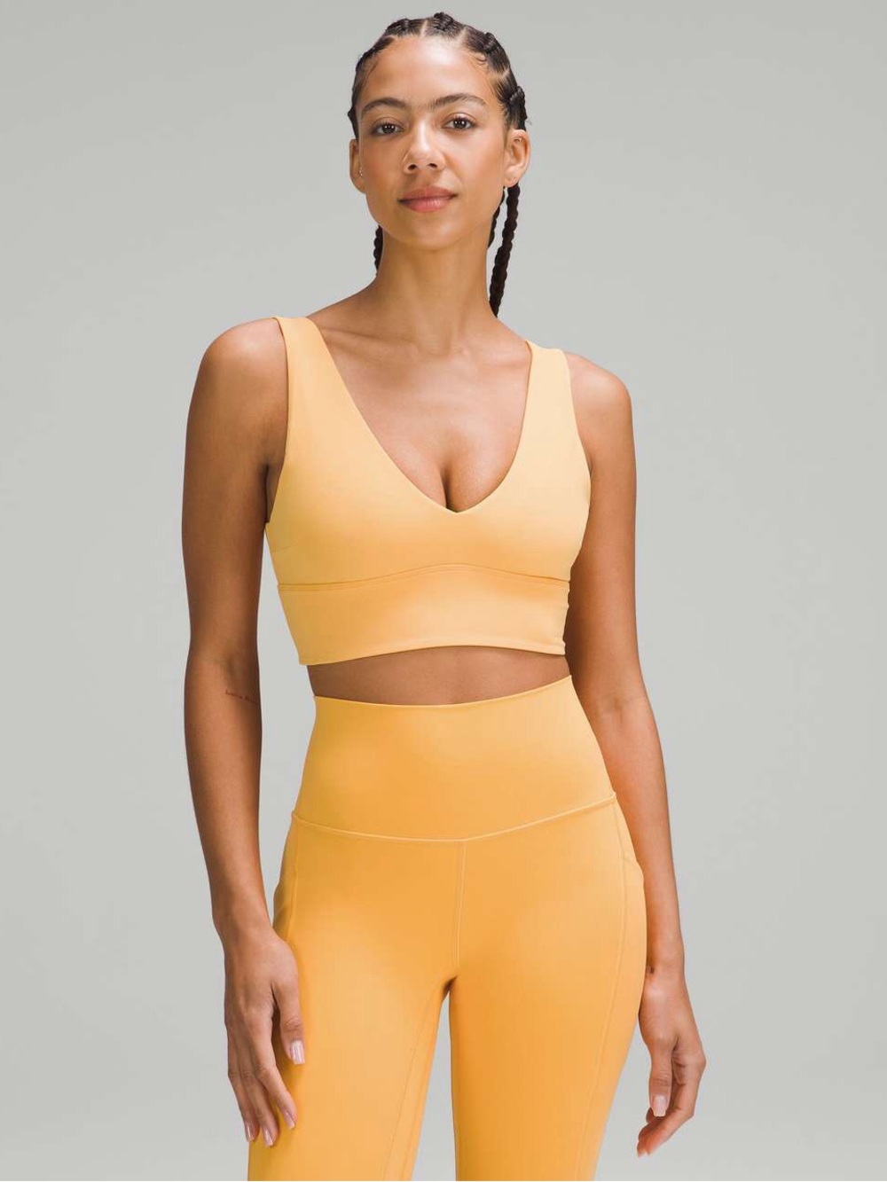 Lululemon Align V-Neck Bra and Align High-Rise Crop 21" Leggings Set Mango Dream - Picture 8 of 14